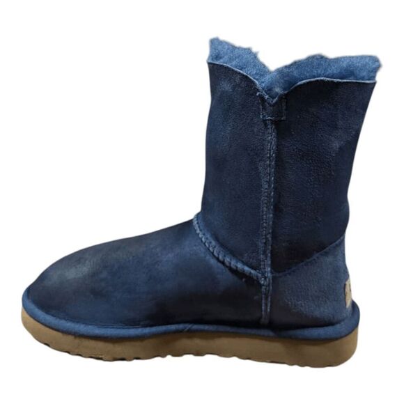 UGG Bailey Button 'Puff Dark Denim' Winter Boot Size 6 - Picture 7 of 9